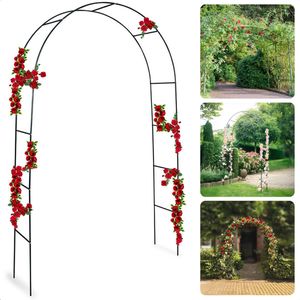 Cheqo® Rozenboog Metaal - Decoratieve Tuinboog voor Klimplanten - Duurzaam en Stijlvol - Klimhulp - Rozen Boog