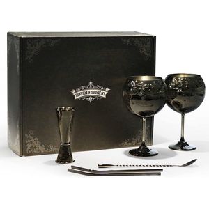 stainless steel wine glasses - royal style wine cups / High Quality - - Perfect for Home, Restaurants and Parties - Champagne Glasses \ Premium product / Tonic Cocktail Glasses