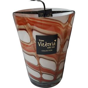 Victoria with Love - Geurkaars  - Kaars - Oranje - Velvet - 100 Brand uren - Medium