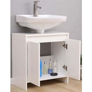 Wastafelonderkast - Perfect voor de badkamer: Badkamerkast voor het opbergen van schoonmaakproducten, lappen