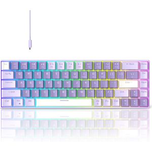 MageGee MK BOX - Gaming Toetsenbord - Mechanisch Toetsenbord - RGB - 68 Keys - Violet Switches - Violet