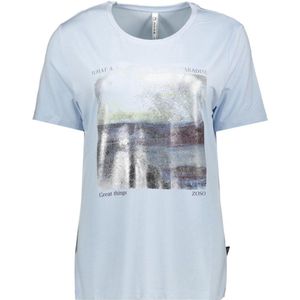 Zoso T-shirt Valerie Cotton Jersey T Shirt 251 0015 Blue Dames Maat - S