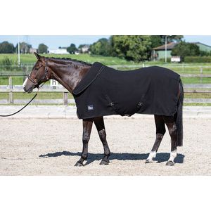 Harry's Horse Fleecedeken met oprolbare hals Black - 205 - Zweetdeken
