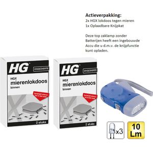 HGX mierenlokdoos binnen - 2 stuks + Knijpkat/Zaklamp