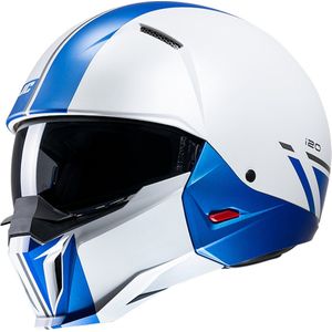 Hjc I20 Batol White Blue Mc2Sf Open Face Helmets S - Maat S - Helm