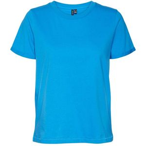 Vero Moda Vmpaula S/s T-shirt Ibiza Blue BLAUW L