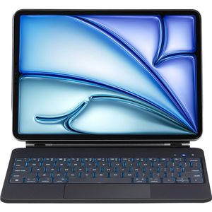 Toetsenbord hoes geschikt voor Apple iPad Air 11 (2024) - Bluetooth Toetsenbord hoes - met Touchpad - Zwart