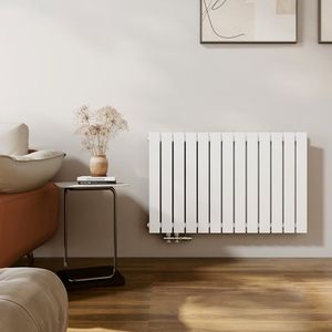 EMKE Radiator - Dubbel-Laags Plat - Glanzend Wit - 63x100 cm - 1343 W - Kolomradiator Vertical - Verwarming voor Alle Ruimtes