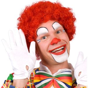Boland - Pruik Clown Curly Rood - Afro - Kort - Unisex - Clown