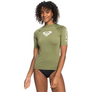 Roxy - UV Rashguard voor dames - Whole Hearted - Korte mouw - UPF50 - Loden Green - maat XS (34)