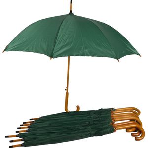 Set van 9 Stevige en Automatische Groene Paraplu's voor Volwassenen | Diameter van 102cm - Staal Lengte van 89cm | Perfect voor Kamperen & Outdoor Avonturen!