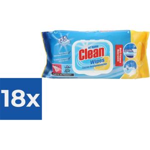 At Home Multi Purpose Reinigingsdoekjes Lemon 55 stuks - Voordeelverpakking 18 stuks