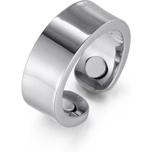 MAGNETOX - Helende Ring 'Norah' - Magneet Ring - Gezondheidsring- Magnetische Ring - Roestvrijstaal (RVS) - Zilver - Dames - 50mm