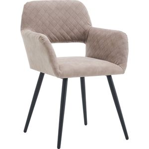 Merax set van 4 luxe kunstlederen stoelen - Ergonomisch design voor woonkamer en slaapkamer - Khaki