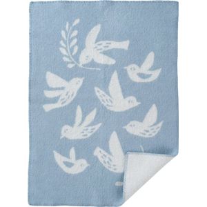 Klippan - wiegdeken - Nesting - licht blauw - 65x90cm