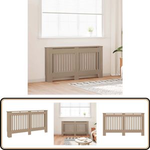 vidaXL Radiatorombouw - MDF - 152x19x81,5 cm Radiatorombouw - Radiatorkast - Mdf Kast - Verticaal Design - Woonaccessoires