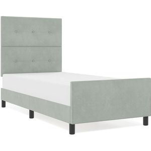 vidaXL - Lichtgrijze - Velvet - Bedombouw - 80x200 - cm