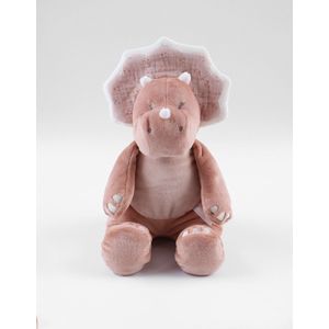 Noukie's - Knuffel - Small - 25 cm - Popsie - Poederroze - Dino