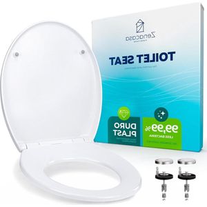 Ovale toiletbril met valrem en soft close - antibacteriële duroplast, standaard toiletpot