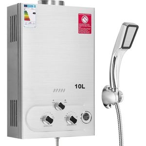 10L Gas Doorstroomverwarmer voor Huis, RV en Outdoor - Krachtige Verwarming en Veiligheid
