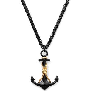 Lucleon - Heren - Roestvrij Staal Ketting - Zwart