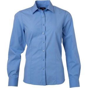 James and Nicholson Dames/dames Poplin-shirt met lange mouwen (Aqua)