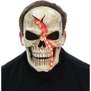 Masker bloedende schedel met verlichting - Halloween comfortabel schedel masker - Skull - Doodshoofd met LED
