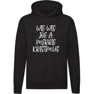 Wie Wis Joe A Merrie Kristmus | Kerst | Christmas | Xmas | Kersttrui | Unisex | Trui | Sweater | Hoodie | Capuchon | Zwart