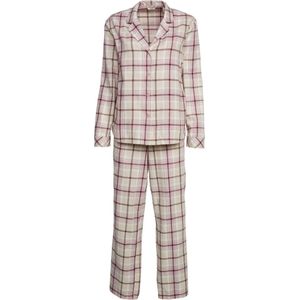 Esprit flannelen Pyjama doorknoop met kraag - 093ER1Y317 - Sand - XXL