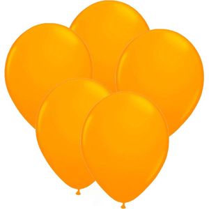 16x stuks Neon fel oranje latex ballonnen 25 cm - Feestversiering/feestartikelen
