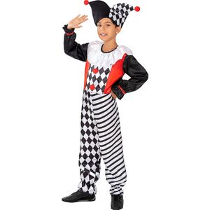Funidelia | Harlekijnkostuum Voor voor jongens  Clowns, Circus, Originele en Leuke - Kostuum voor kinderen Accessoire verkleedkleding en rekwisieten voor Halloween, carnaval & feesten - Maat 97 - 104 cm - Zwart
