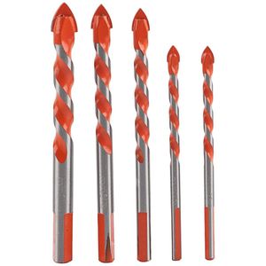5-delige multifunctionele diamantset voor keramische tegels, beton, baksteen, hout, glas en metaal - zeskantige schacht