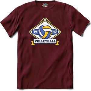 Volleybal sport - T-Shirt - Heren - Burgundy - Maat XL