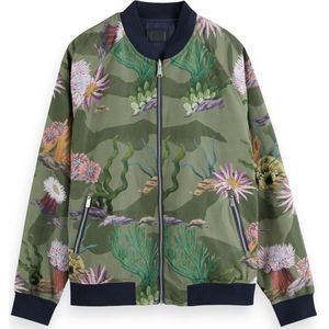 Scotch & Soda Printed Reversible Bomber Jacket Heren Jas - Maat L