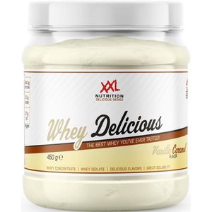 XXL Nutrition - Whey Delicious - Vanille Caramel - Wei Eiwitpoeder met BCAA & Glutamine, Proteïne poeder, Eiwit shake, Whey Protein - 1000 gram