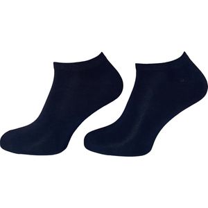 Navy Sneaker Sokken | 6 Paar | Multipack Unisex Maat 43-46 | Enkel Sokken | Voor Heren en Dames