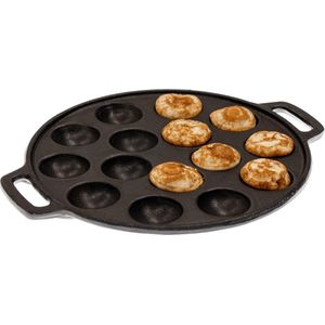 Cookinglife Poffertjespan - Gietijzer - ø 24 cm - 19 poffertjes