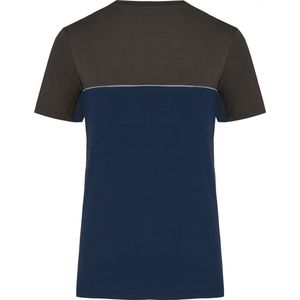 T-shirt Unisex XL WK. Designed To Work Ronde hals Korte mouw Navy / Dark Grey 60% Katoen, 40% Polyester