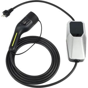 BlackCharge® 2.0 Pro (4M) incl. LCD Type 2 Schuko | Laadkabel type 2 schuko stopcontact - 4 Meter - Type2 - 230V - 6A-8A-10A-13A-16A - 1,3kWh t/m 3,7kWh