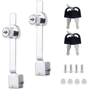 Allecto Plus - Terrariumslot - 2 stuks - Glazen deurslot met sleutel