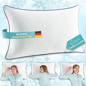 Koelend traagschuim hoofdkussen - 50 x 70 cm - Hypoallergeen en aanpasbaar - Ideaal voor zijslaap