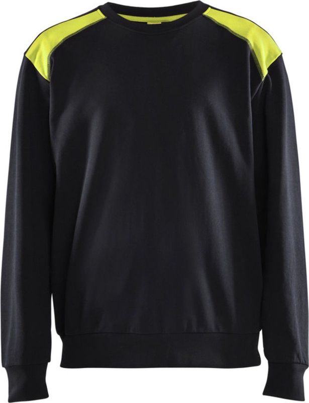 Blaklader Sweatshirt bi-colour 3580-1158 - Zwart/High Vis Geel