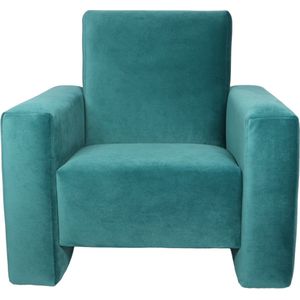 Ding Jamie Velvet Petrol Kinderfauteuil DI-34205