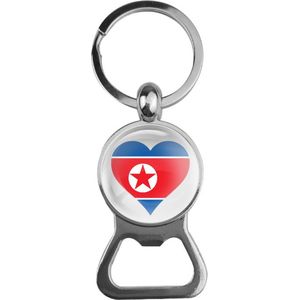 Bieropener Glas - Hart Vlag Noord Korea
