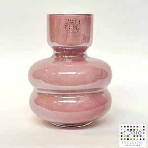 Design Vaas Sienna - Fidrio LILA LUSTER - glas, mondgeblazen bloemenvaas - hoogte 25 cm