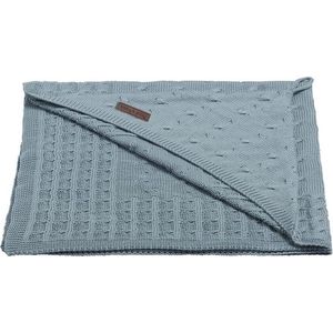 Baby's Only Gebreide wikkeldeken - Omslagdoek baby Cable - Stonegreen - 75x75 cm - Geschikt voor drie- en vijfpuntsgordel