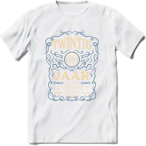 20 Jaar Legendarisch Gerijpt T-Shirt | Royal Blue - Ivoor | Grappig Verjaardag en Feest Cadeau Shirt | Dames - Heren - Unisex | Tshirt Kleding Kado | - Wit - M