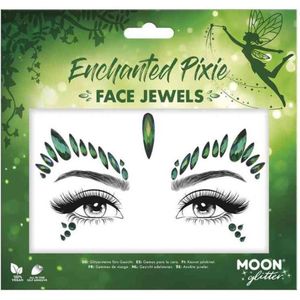 Moon Creations - Moon Glitter - Enchanted Pixie Gezicht Diamanten Sticker - Groen