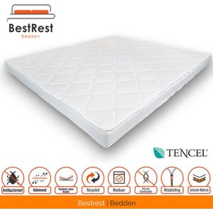 Tencel® Topdekmatras - HR Koudschuim Hybride Technologie topper - 90x210cm - ca 12cm dik