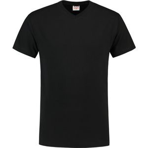 Tricorp T-shirt V-hals - Casual - 101007 - Zwart - maat M